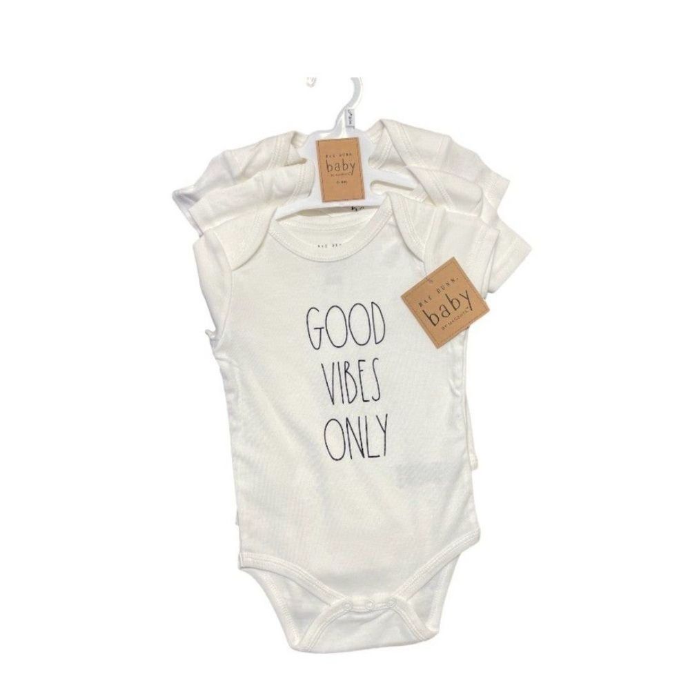 Rae Dunn 3 set onesies size 6-9 months NWT